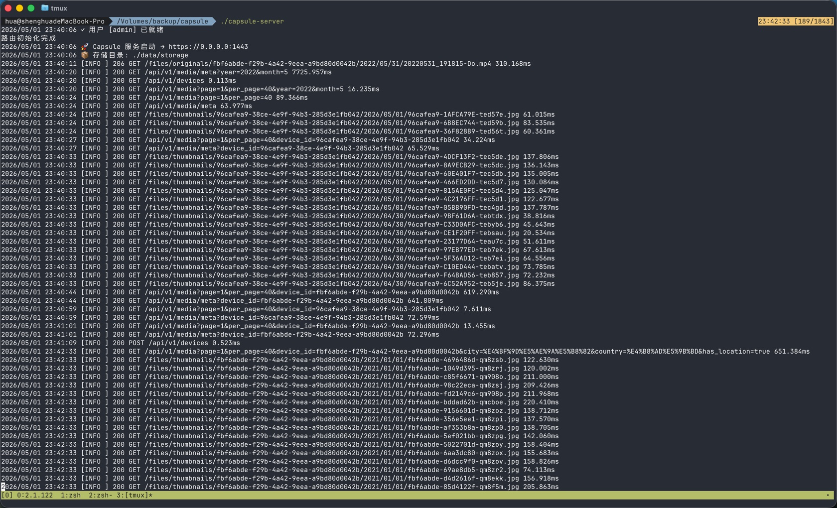 Server logs